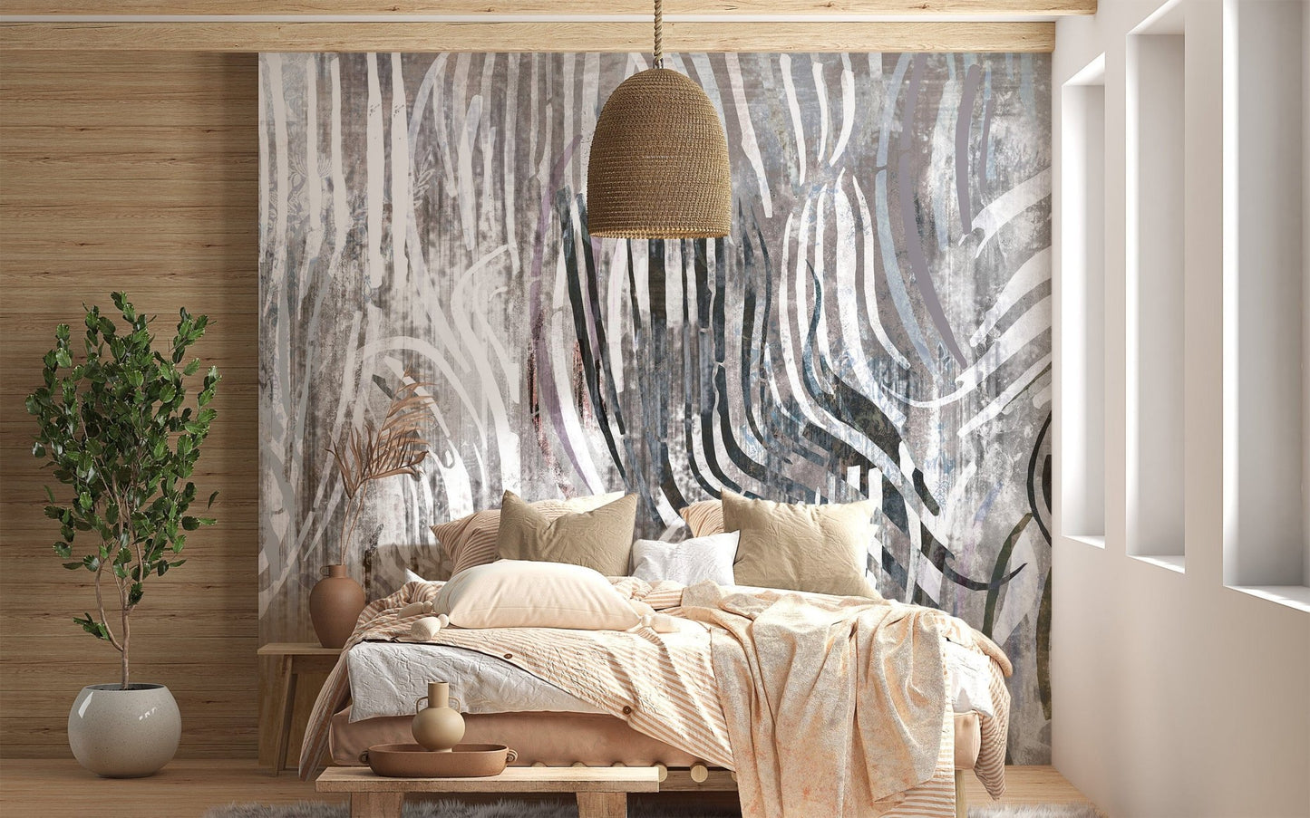 Modern Abstract Wallpaper Mural - Giffywalls C442