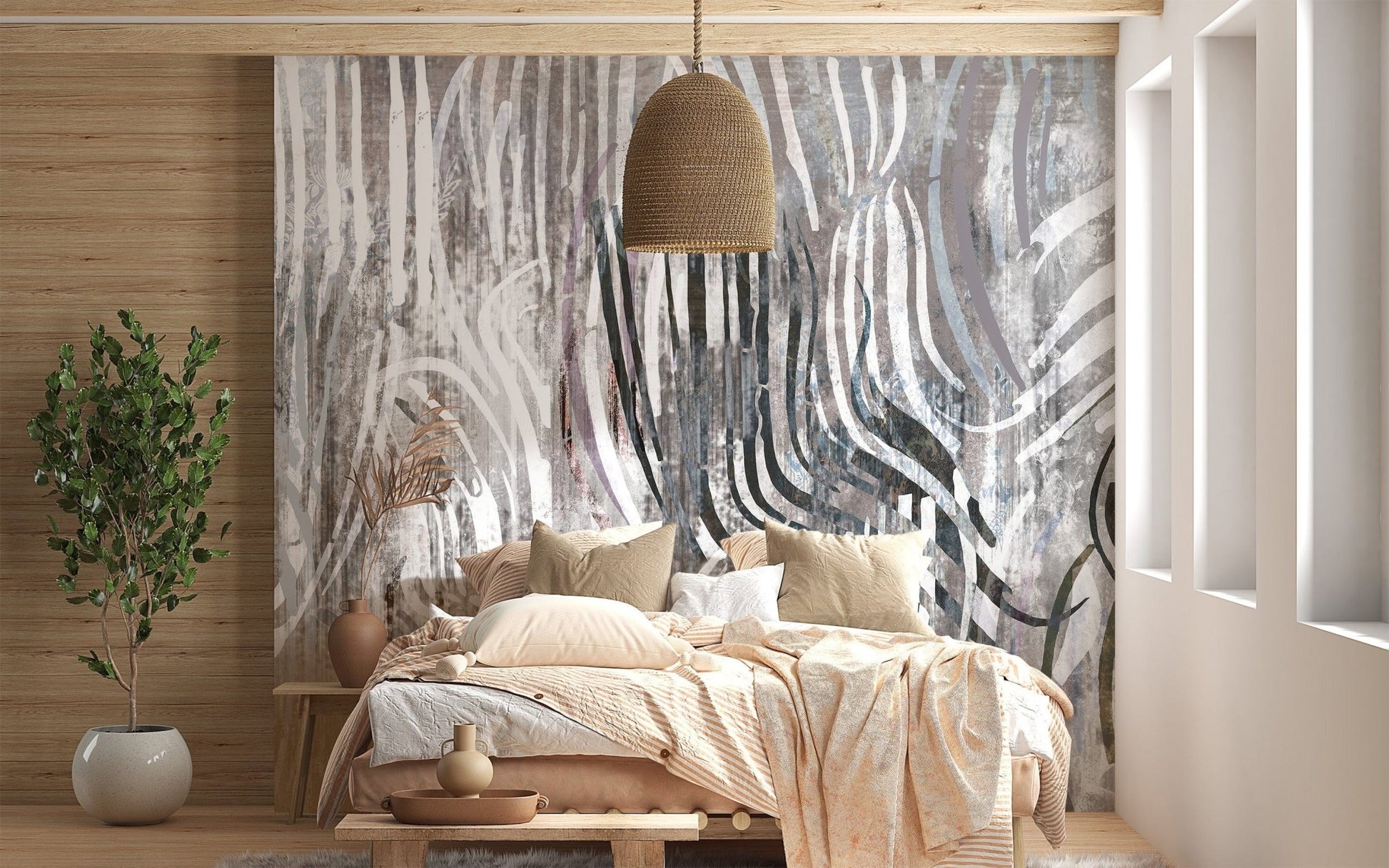 Modern Abstract Wallpaper Mural - Giffywalls C442