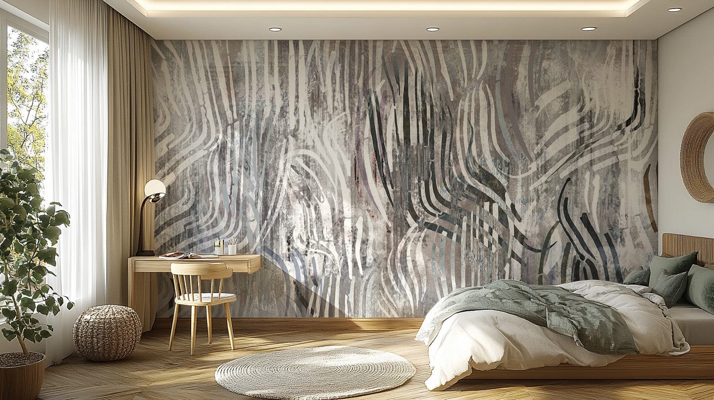Modern Abstract Wallpaper Mural - Giffywalls C442