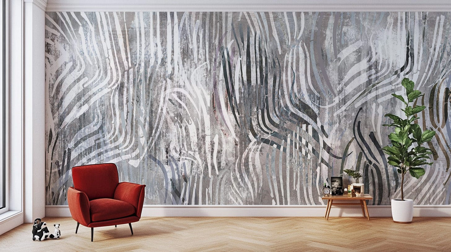 Modern Abstract Wallpaper Mural - Giffywalls C442