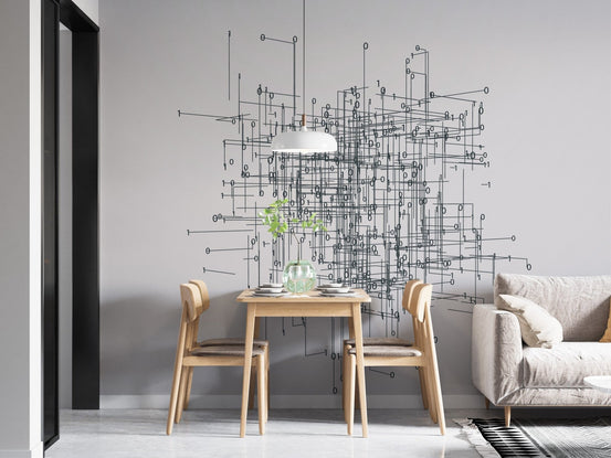 Digital-style modern mural wallpaper, B399