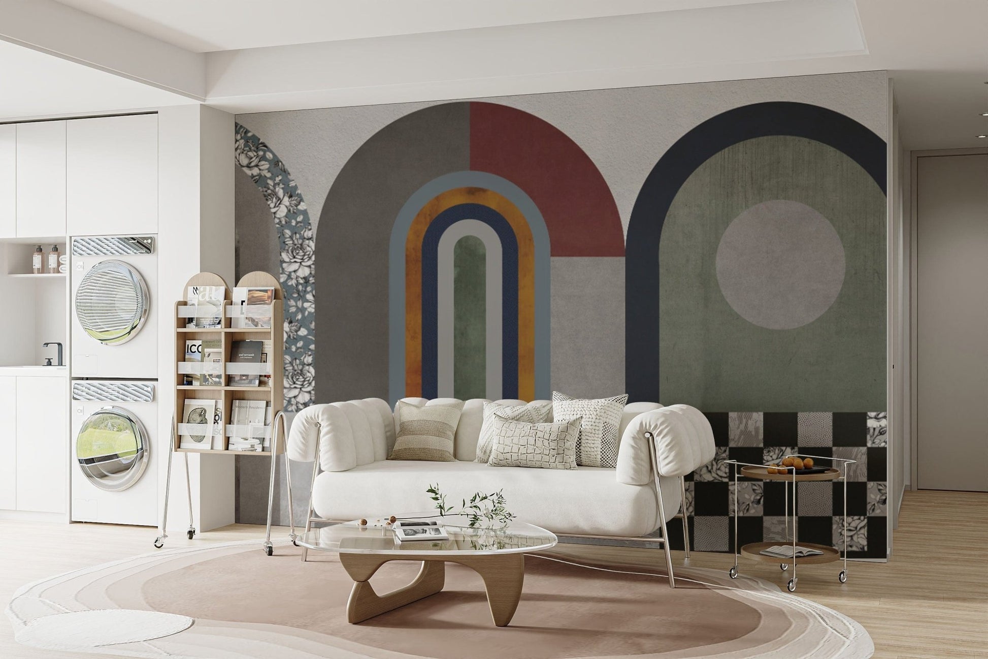 Unique abstract archway geometric wallpaper




