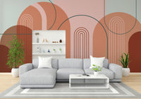 Minimalist Modern Archways Mural for Living Room