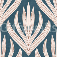 Unique, fanned geometry on Modern Aztec Flora pattern.