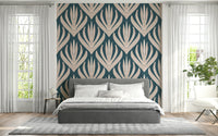 Tribal patterned foliage of Modern Aztec Flora wall mural.