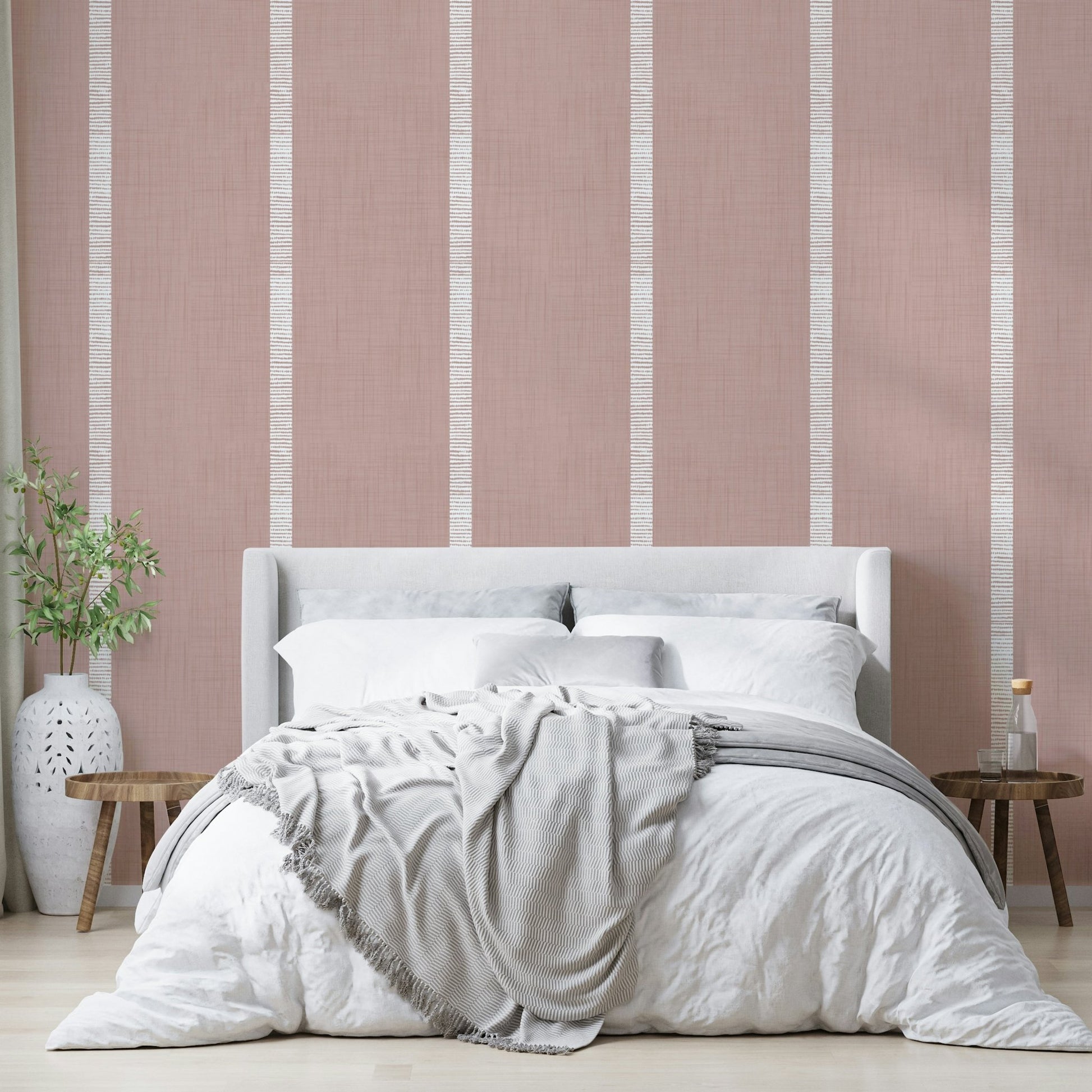 Modern stripes mauve wallpaper

