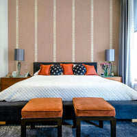 Modern boho mauve striped wallpaper

