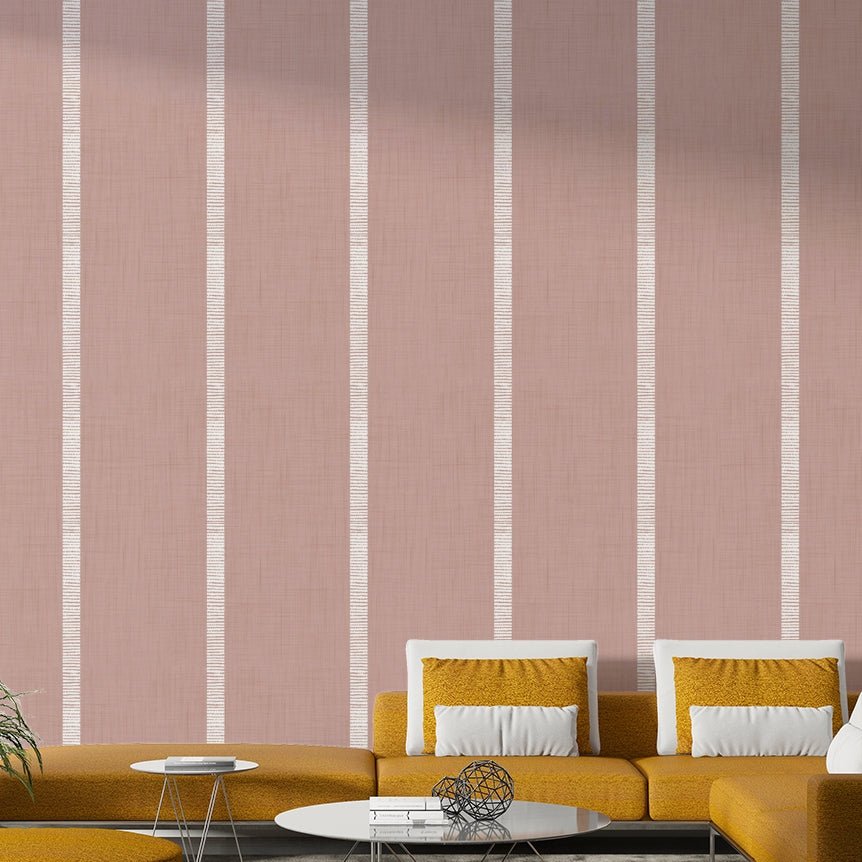 Mauve stripes boho wallpaper


