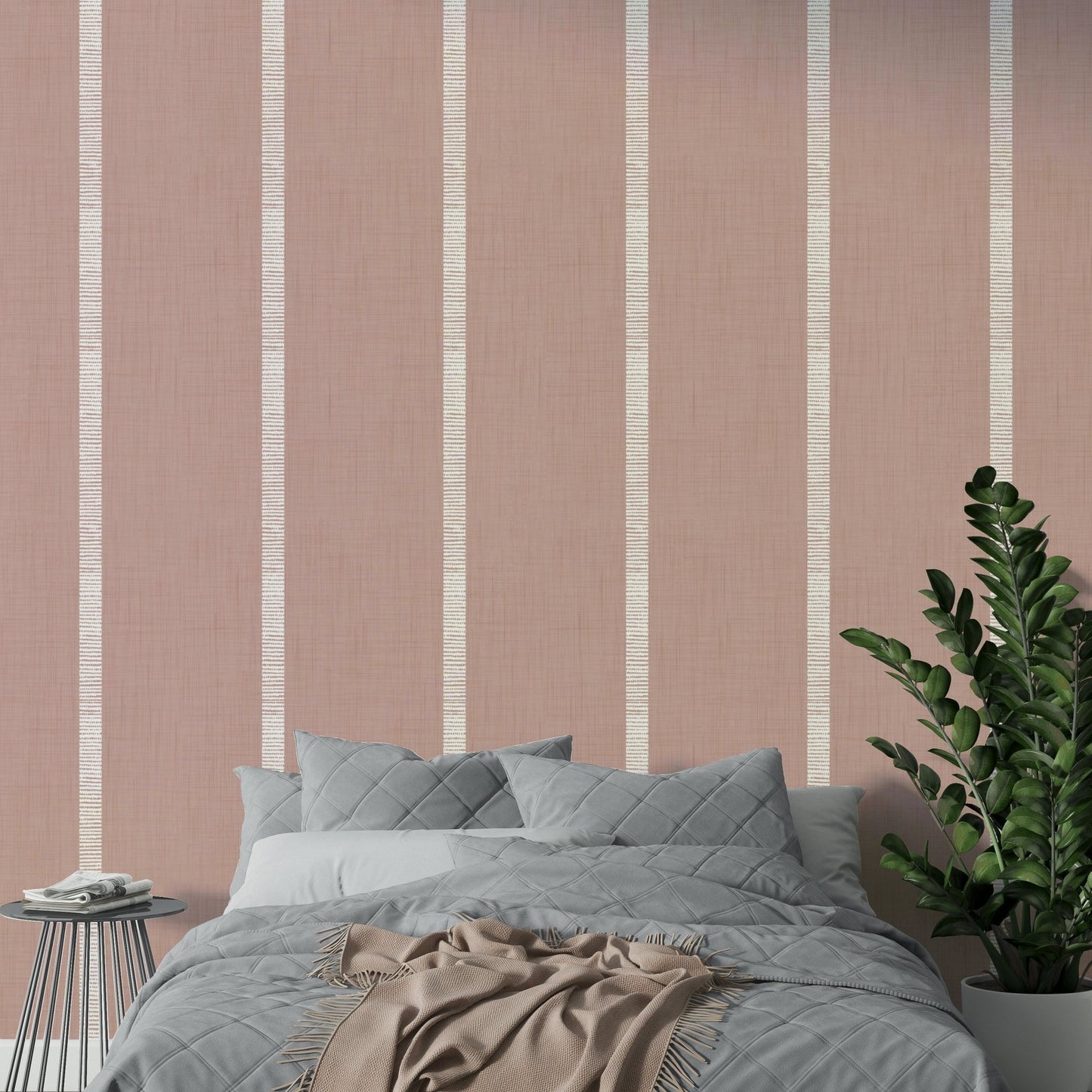 Modern boho wallpaper mauve tone

