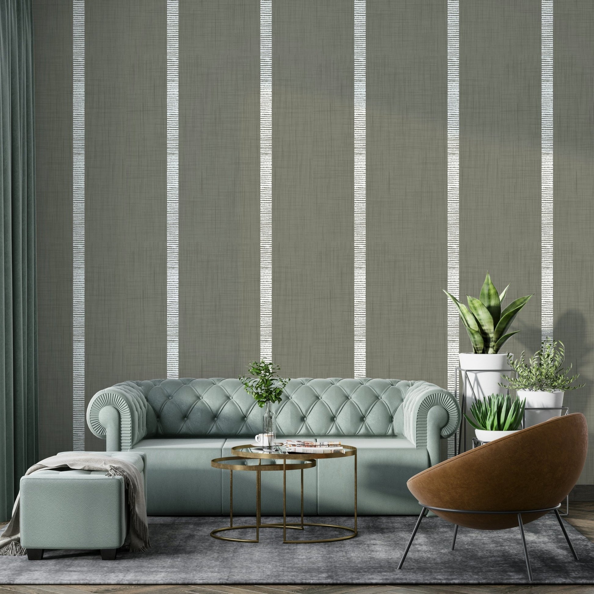Modern boho wallpaper muted grey tone

