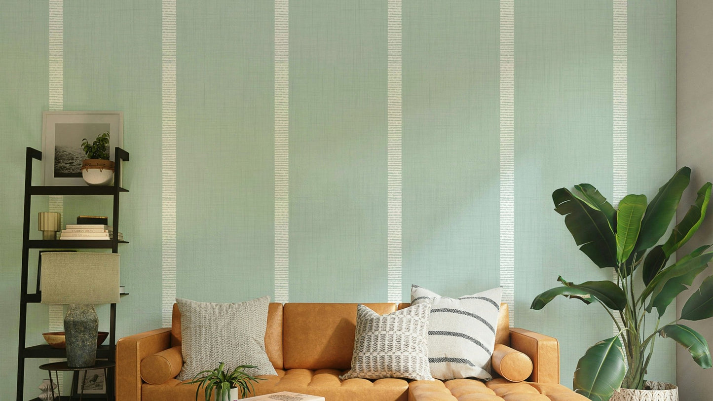 Modern stripes soft blue wallpaper

