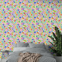 Modern bold abstract wallpaper on wall

