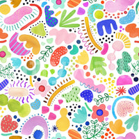 Wallpaper for walls with colorful abstract shapes

