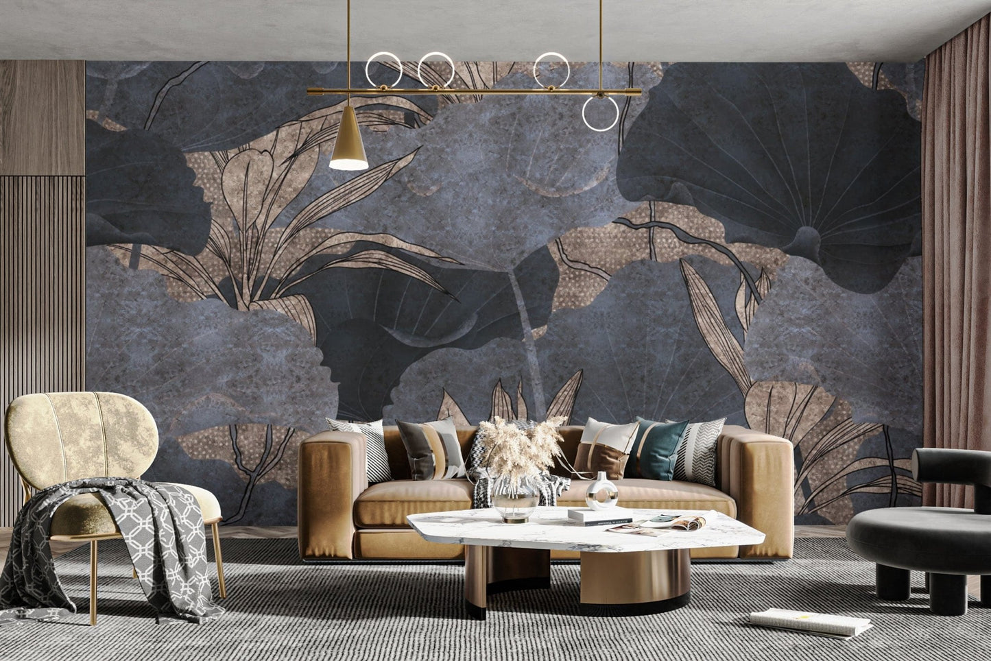Contemporary botanical leaf wall art
