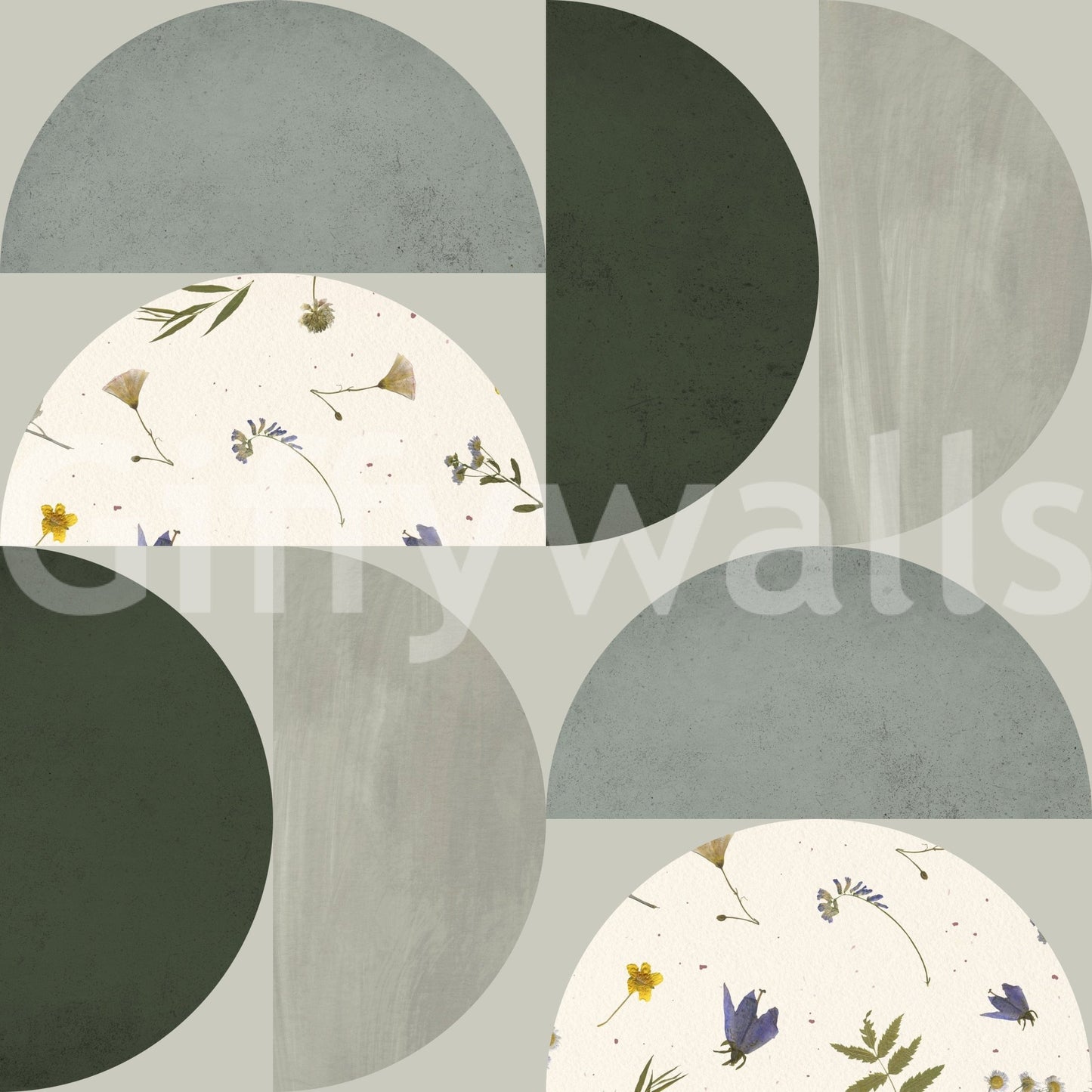 Nature-inspired geometric wallpaper

