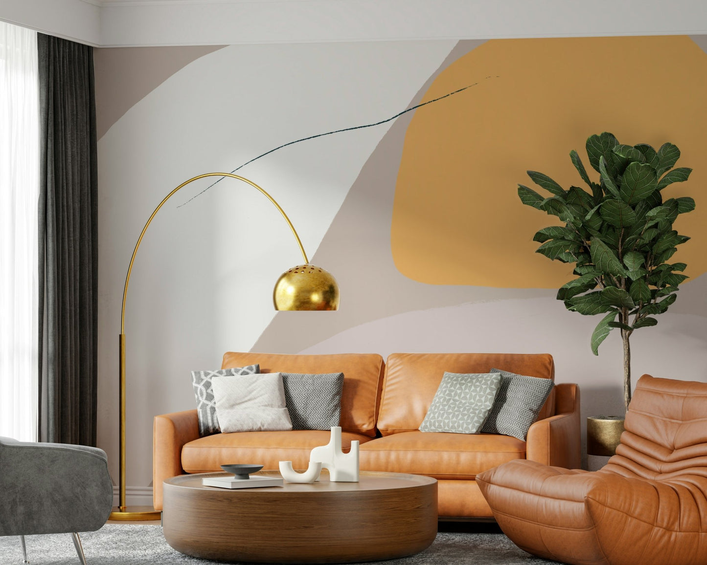 Modern Brushstrokes Wall Mural -2333639