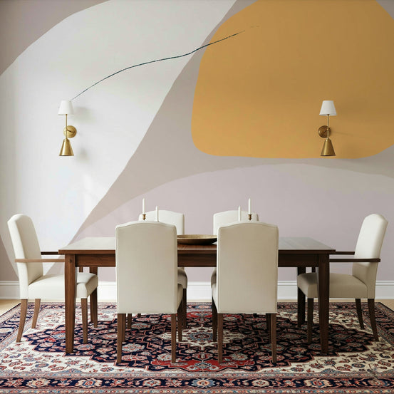 Modern Brushstrokes Wall Mural with bold abstract shapes GD5441