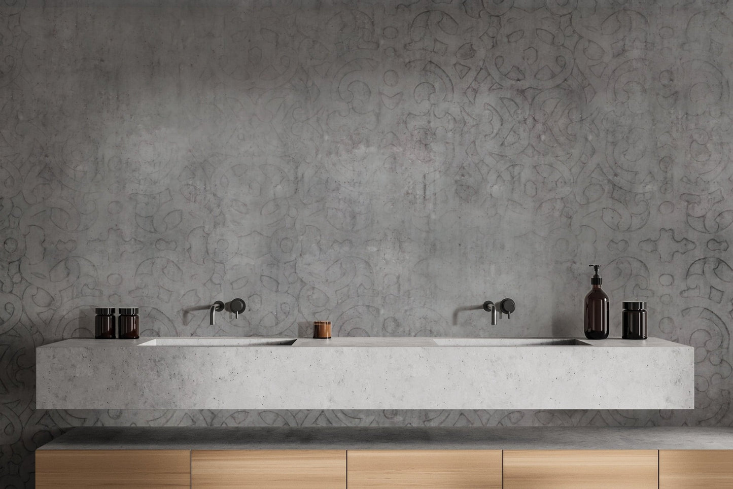 Stylish cement texture wall mural design

