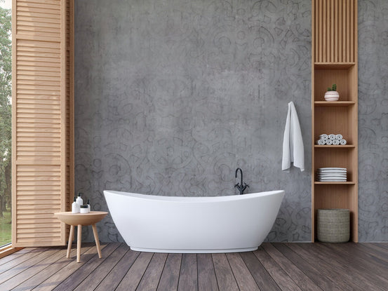 Contemporary cement-inspired wallpaper design B778
