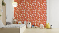 Bright and lively coral flower wallpaper for spaces.


