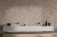 Contemporary Taupe Crackle Design Wallpaper
