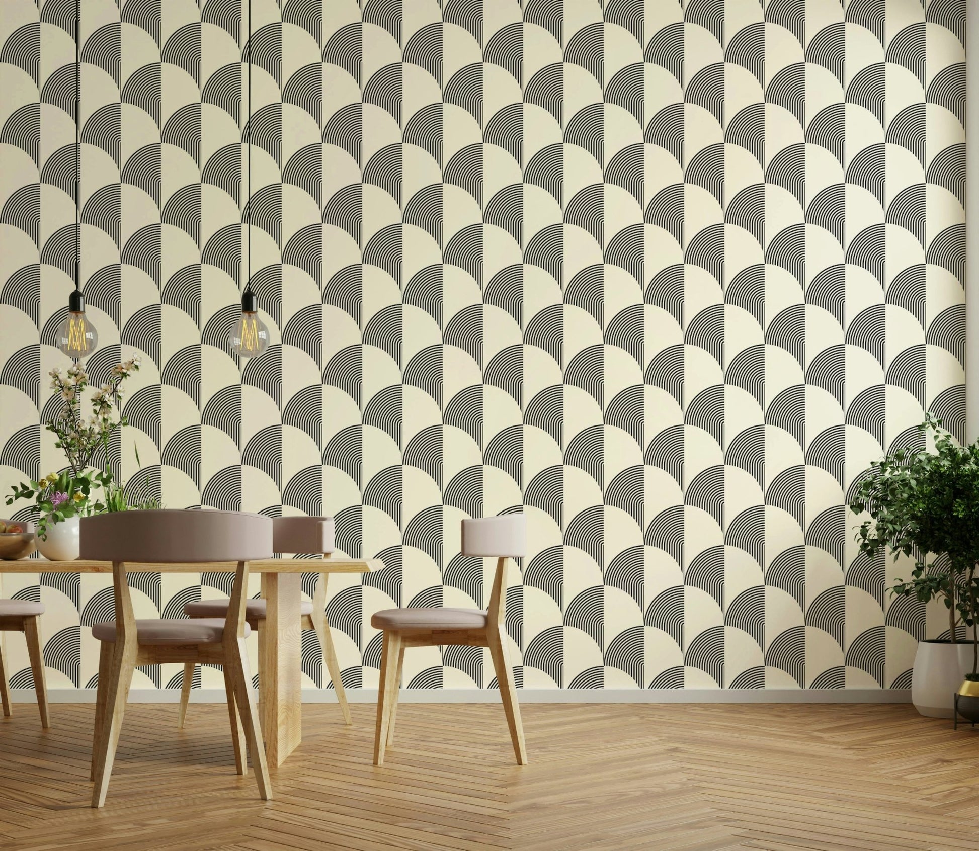 The geometric pattern adds visual interest without being overwhelming.

