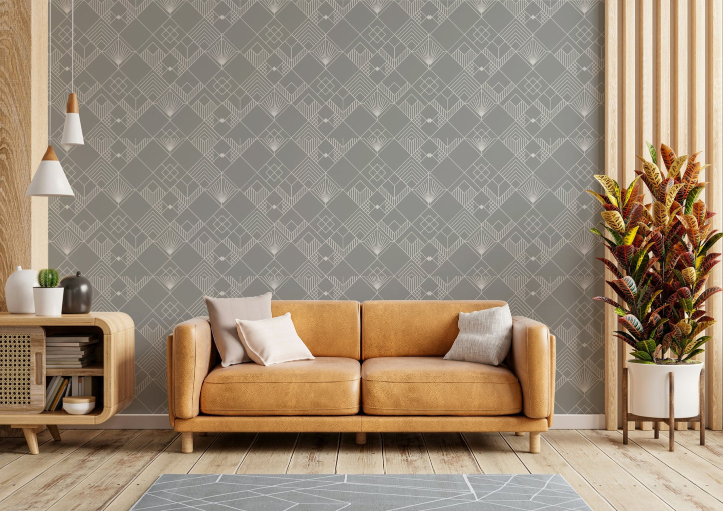 View of friendly shapes and a playful pattern

