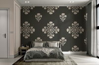 Cozy corner with Modern Folk Floral wallpaper

