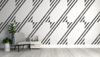 Bold black and white geometric wallpaper
