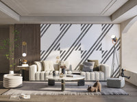 Monochrome geometric wallpaper for walls
