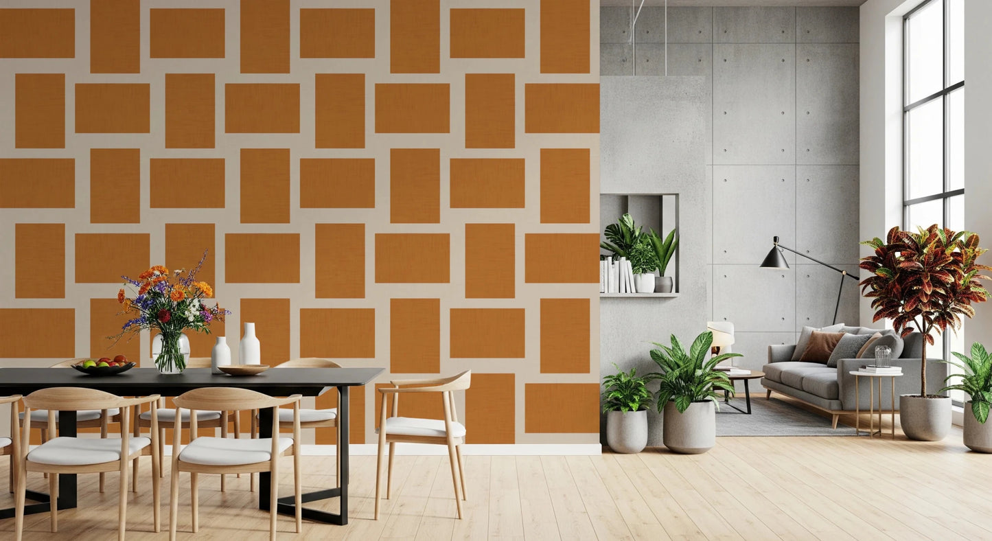 Modern Color Block Wallpaper with geometric panels and soft neutral contrast