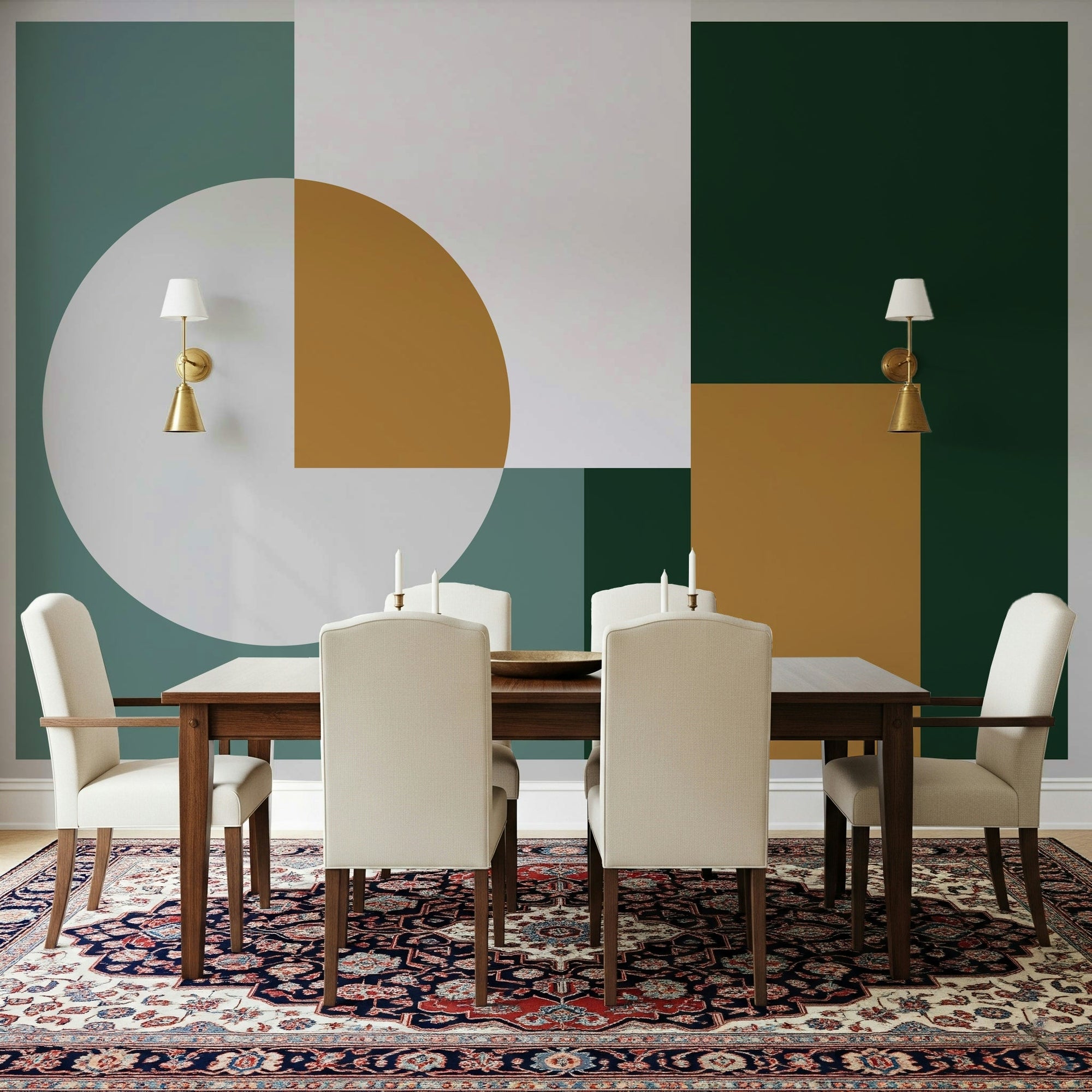 Abstract shapes Modern Geometric Harmony Wall Mural overlay., GD6437
