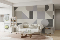 Stylish modern geometric room wallpaper
