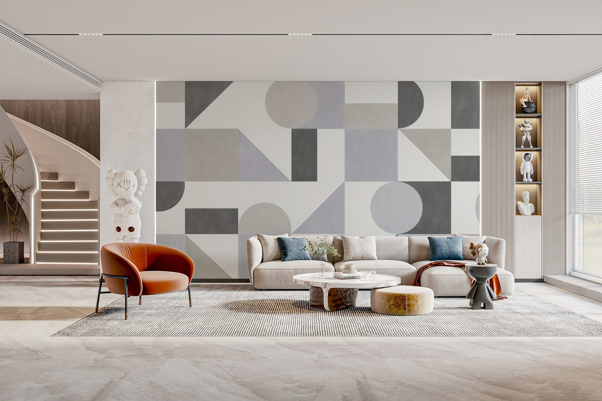 Trendy modern abstract wallpaper design
