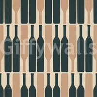 Modern Geometric Wine Cellar Blue Wallpaper⁠
