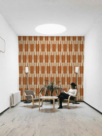 Elegant geometric pattern for wine cellar walls.


