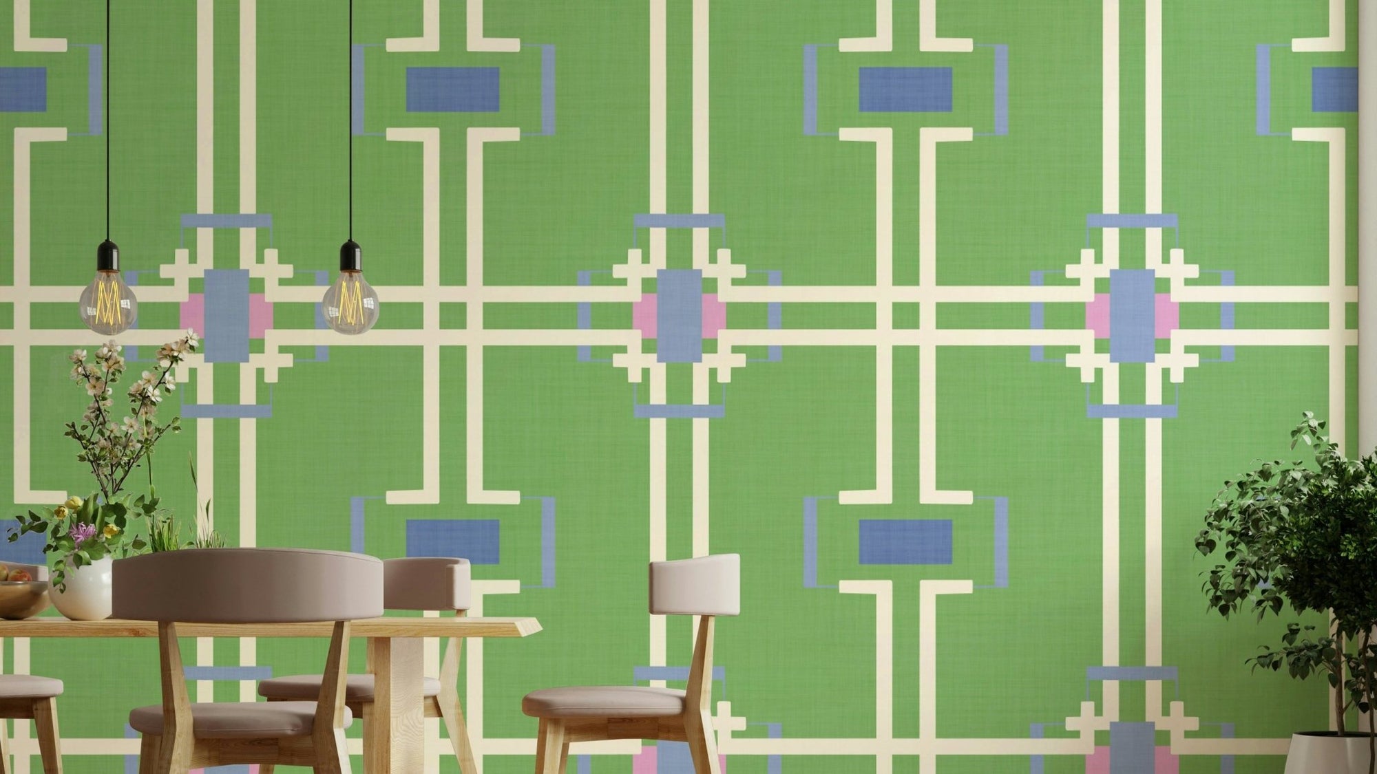 Crisp, contemporary lattice pattern. GD3096

