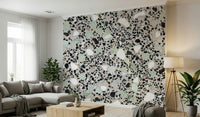 Modern Grey Terrazzo for walls, cool tone artistic pattern accent.