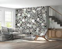 Authentic look Modern Grey Terrazzo, durable kitchen wall mural.