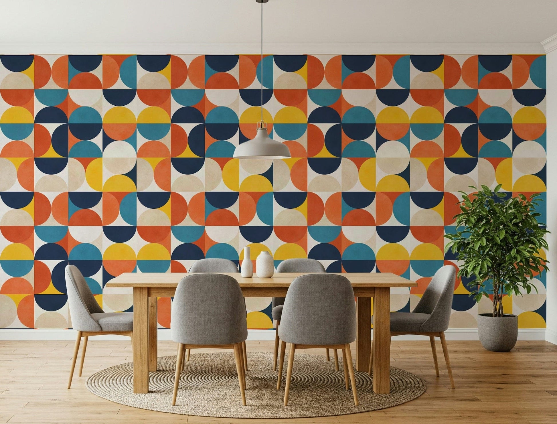 Abstract Modern Harmony wall mural vibrant design.