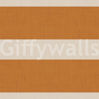 Modern Horizontal Stripe Terracotta Cream Wallpaper in a clean linear design