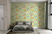 Bright meadow flowers wallpaper for fresh interiors

