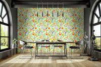 Abstract floral meadow wallpaper for feature walls

