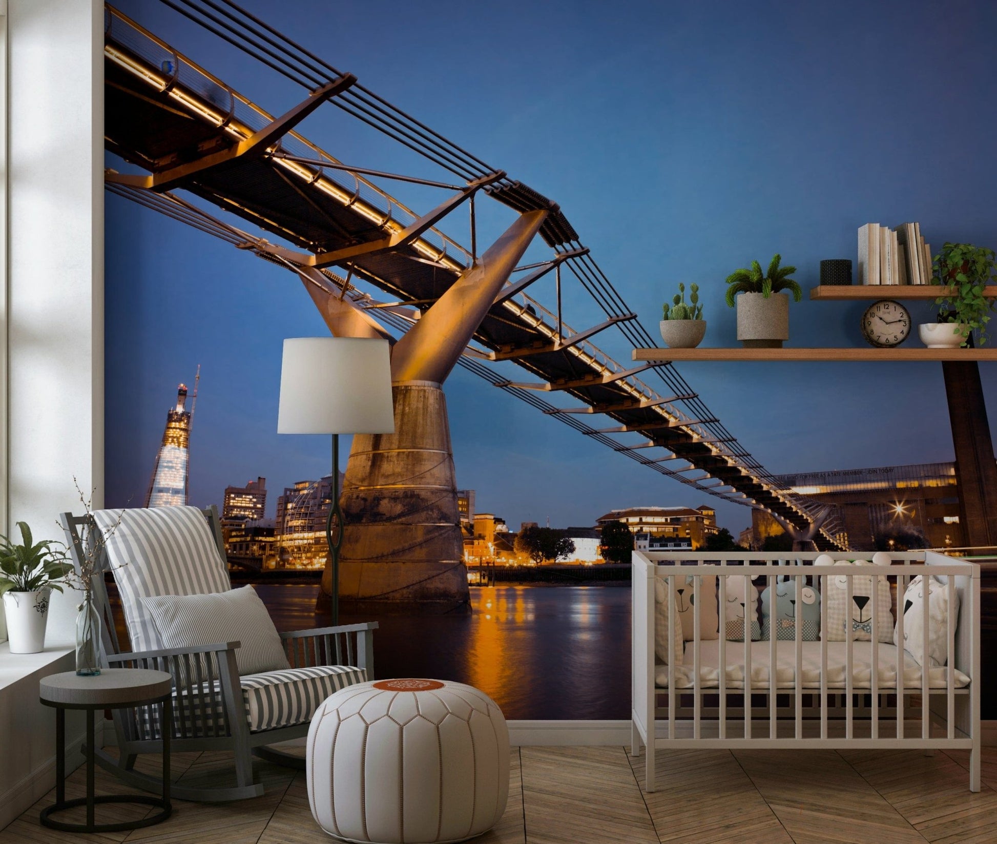 Modern Meets Classic Wall Mural with a symmetrical pattern layout.