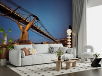 Modern Meets Classic Wall Mural with soft cream and beige hues.