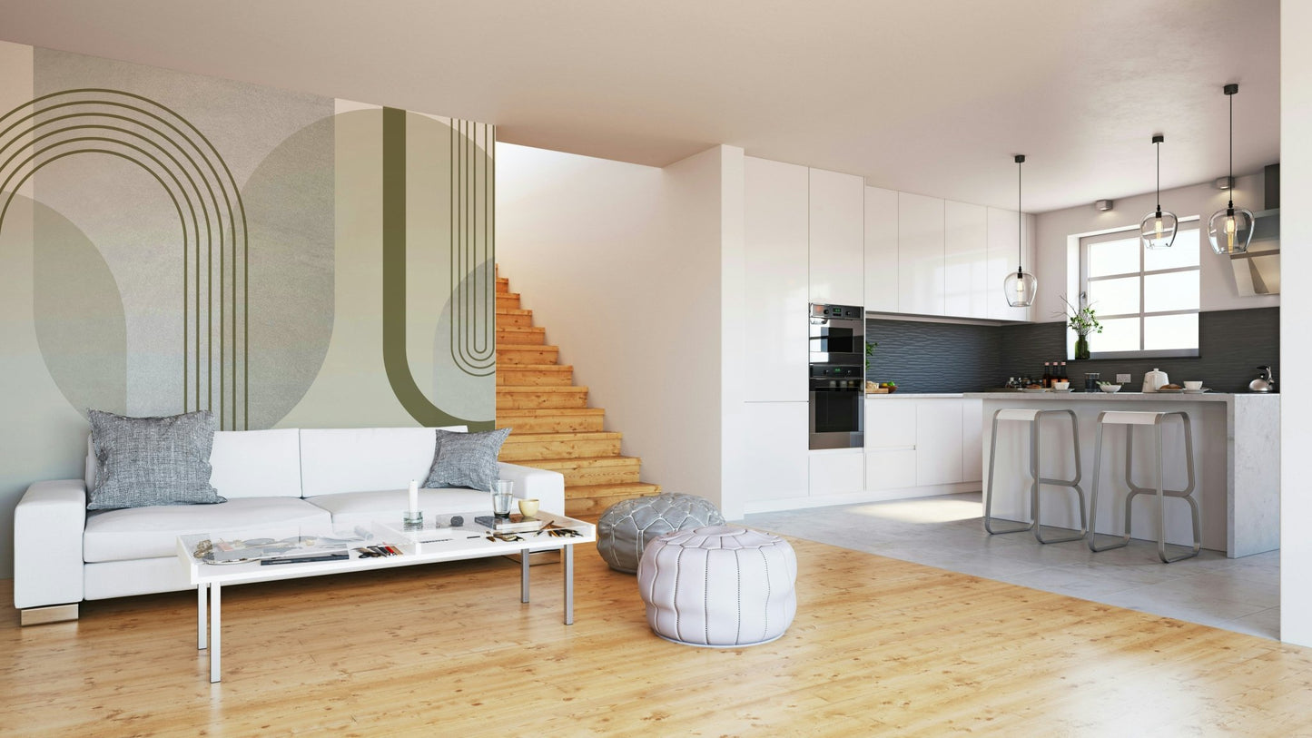 Subtle mid-century modern wallpaper for walls

