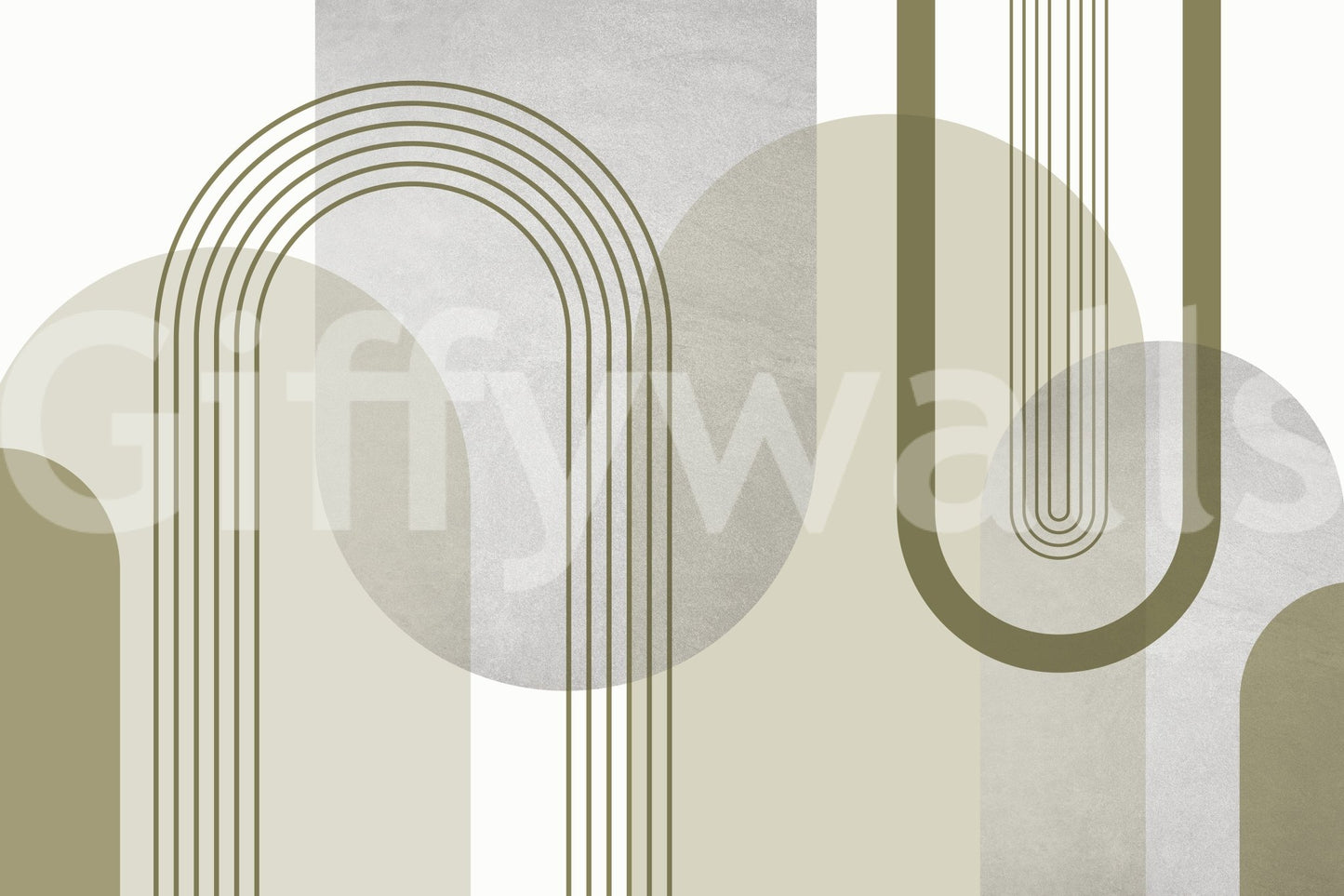 Easy-install Modern Mid-Century Abstraction mural

