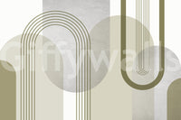 Easy-install Modern Mid-Century Abstraction mural

