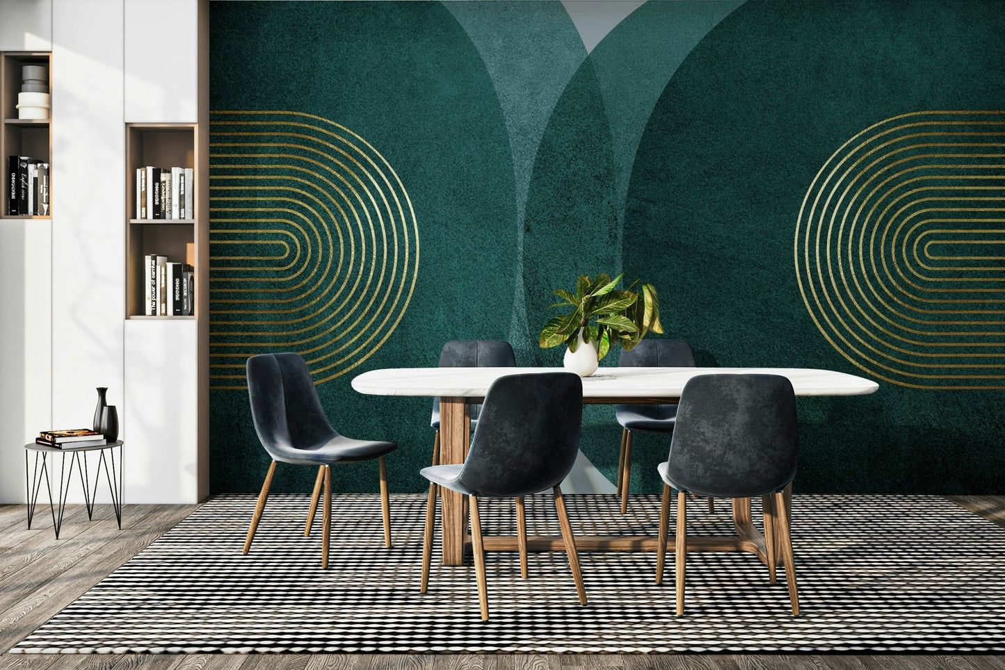 Stylish mid-century wallpaper for walls

