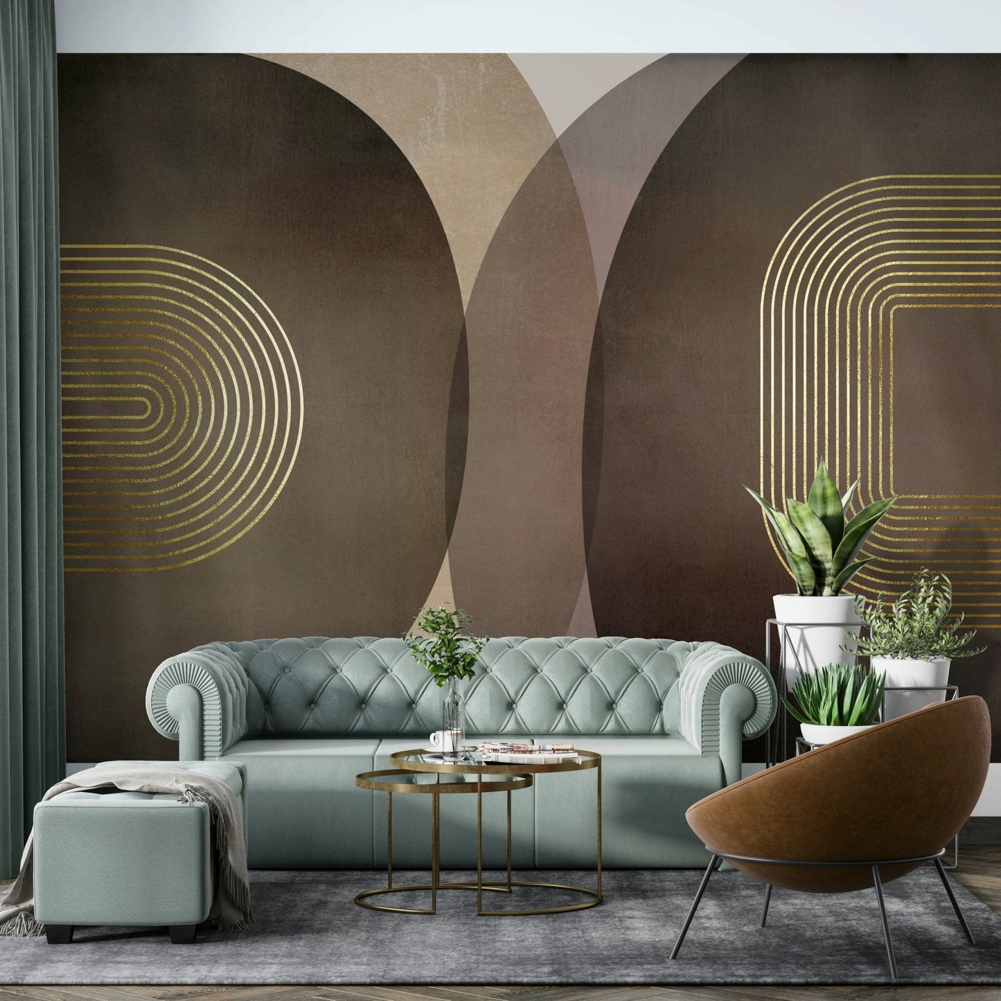 Modern Mid Century Rustic Wall Mural
